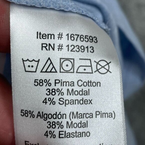 Jachs New York Mens Pima Cotton Blend Polo Shirt XL Light Blue 6753 - Picture 5 of 9